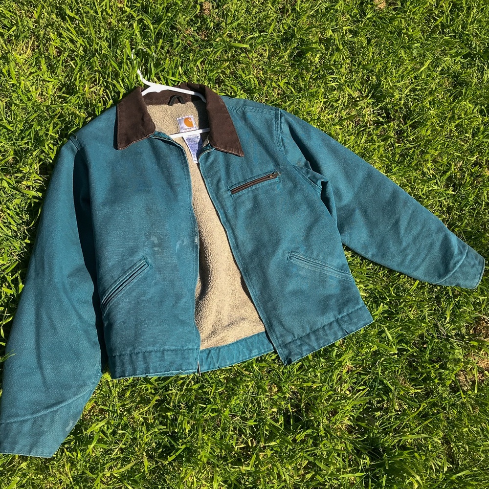 Lined Teal Jacket with Collar